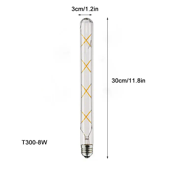 Bombilla de filamento LED tubular Edison Decorbites™ 6000K T10 T185 T225 T30 T300 4W 6W 8W