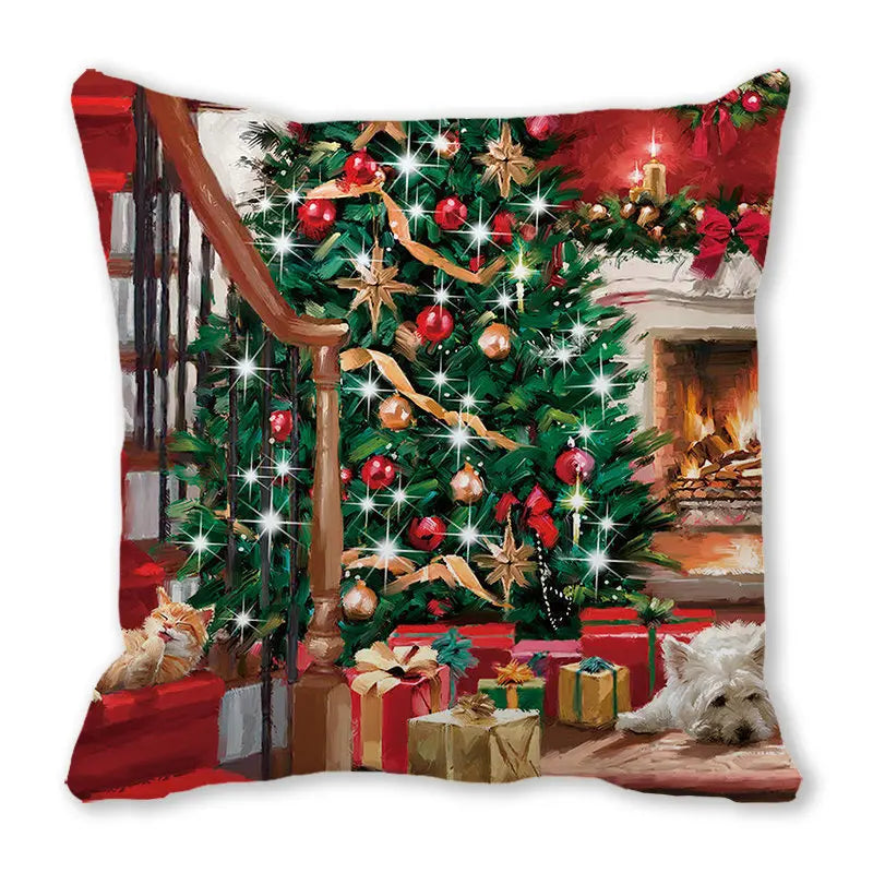 DecorBites™ Christmas Short Plush Pillowcase 45x45cm Home Decor