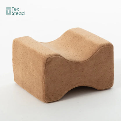 Decobites Memory Foam Knee Pillow for Side Sleepers, Spine Alignment & Leg Blood Circulation.