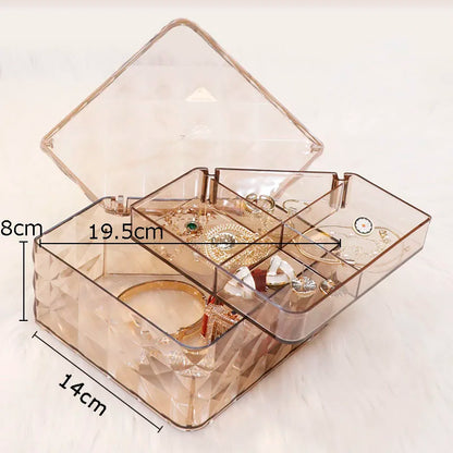 DecorBites™ Elegant Jewelry Boxes and Cosmetic Jars - Plastic Storage Containers