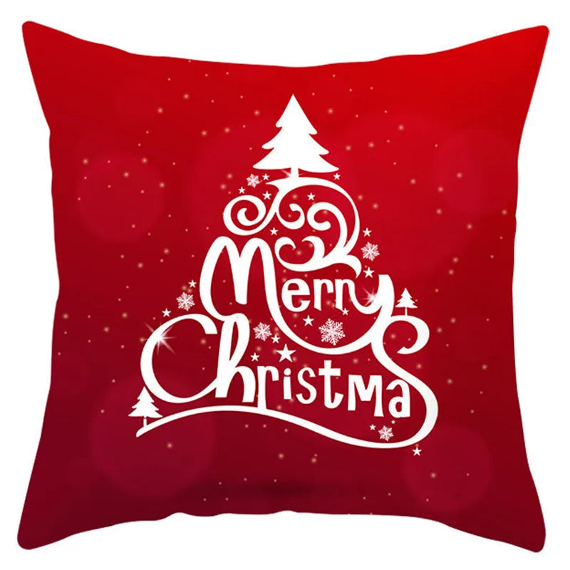 DecorBites™ Christmas Santa Claus Snowflake Pillow Cover 18x18inch