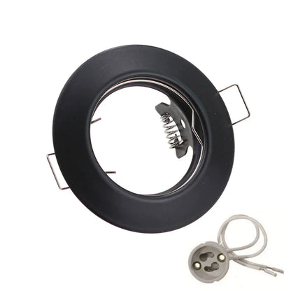 DecorBites™ LED Recessed Downlights Frame - Round Aluminum Spot Lighting Fixture - Black/White/Nickel