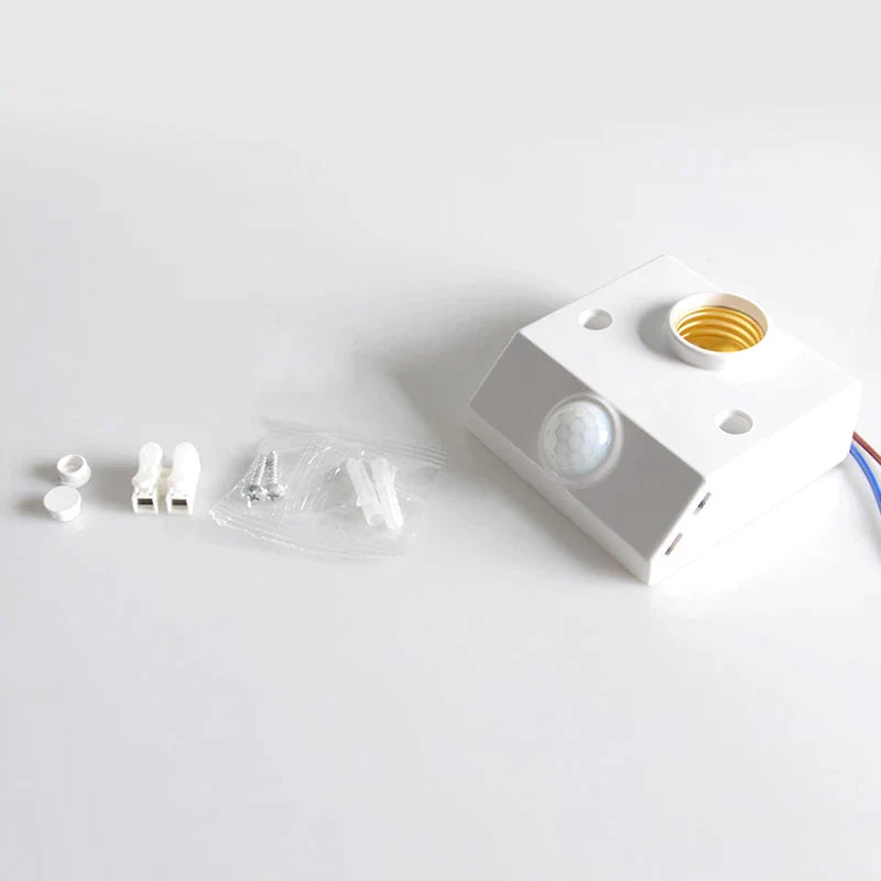 DecorBites™ Infrared Motion Sensor E27 Holder: Adjustable Time & Sensitivity