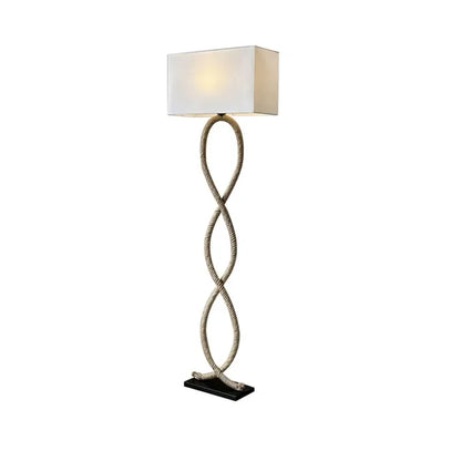 DecorBites™ Hemp Rope Fabric Shade LED Floor Lamp for Home Decor