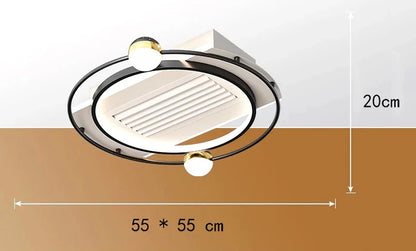 DecorBites™ Kids Bedroom Ceiling Fan with Remote Control and Modern LED Light