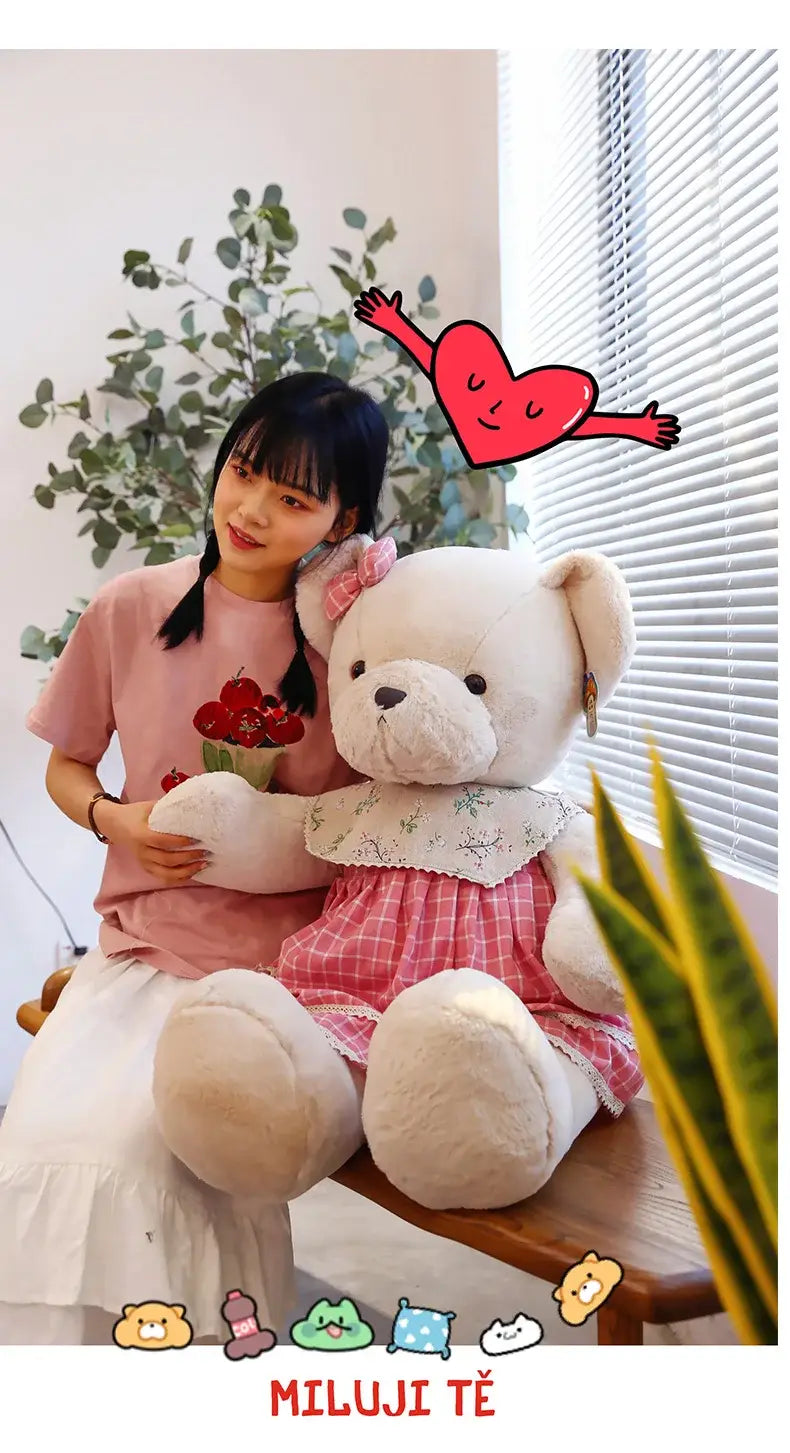 Decorbites™ Juguetes de Peluche de Oso Pareja de 80 cm Regalo de Navidad