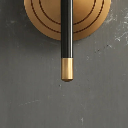 ديكوربايتس™ مصباح حائط بإطار خشبي نحاسي مع حبل من القنب - ديكور غرفة معيشة إبداعي