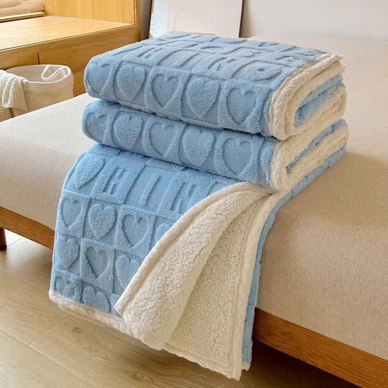 DecorBites™ Heart Shaped Cut Flowers Flannel Fleece Blanket