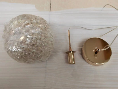 Lámpara colgante de bola de cristal DecorBites™: Iluminación de lujo cálida y romántica para la cabecera de la cama