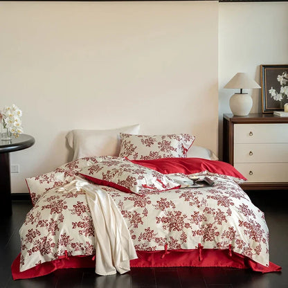 DecorBites™ 100S Egyptian Cotton Bedding Set Queen King Euro Size Sheets Duvet Pillowcase