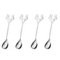 4pcs Christmas Elk Head Shape Stainless Coffee Spoon New Year 2024 Christmas Decoration Table Decor for Home Navidad 2023 Gifts