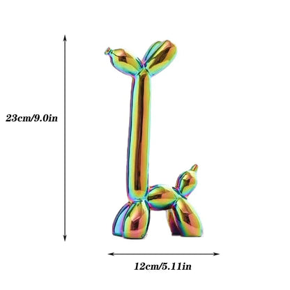 DecorBites™ Abstract Ceramic Balloon Dog Sculpture for Home Office Décor