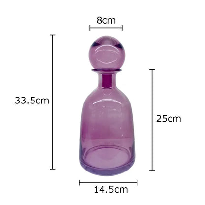 DecorBites™ Amber Glass Vase Hydroponics Desk Decoration Modern Home Decor