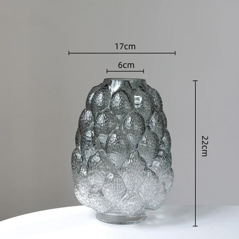 DecorBites™ Gradient Glass Vase for Home Decor & Hydroponic Flowers
