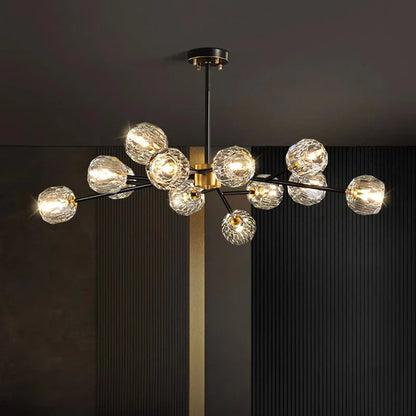 DecorBites™ Crystal Chandelier: Luxury Living Room & Dining Room Ceiling Light