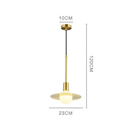 Lámpara colgante LED de bola de cristal DecorBites™: Diseño moderno de luna para una decoración elegante del hogar
