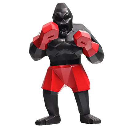 DecorBites™ King Kong Gorilla Sculpture: Nordic Boxer Character Figurine for Desk Decor Craft Gift