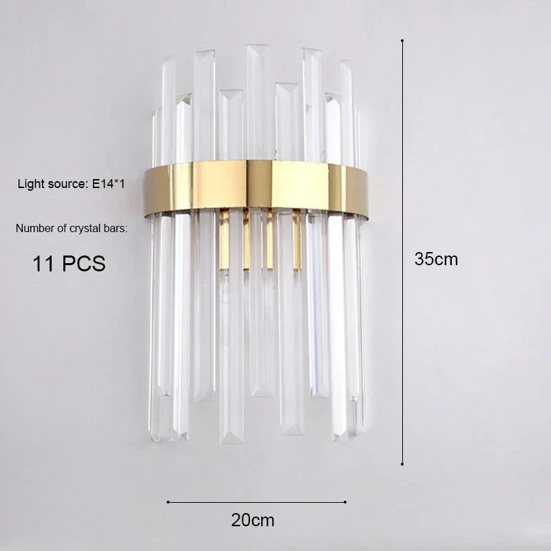 Aplique de pared DecorBites™ Crystal: Apliques nórdicos modernos para iluminación interior en sala de estar y dormitorio
