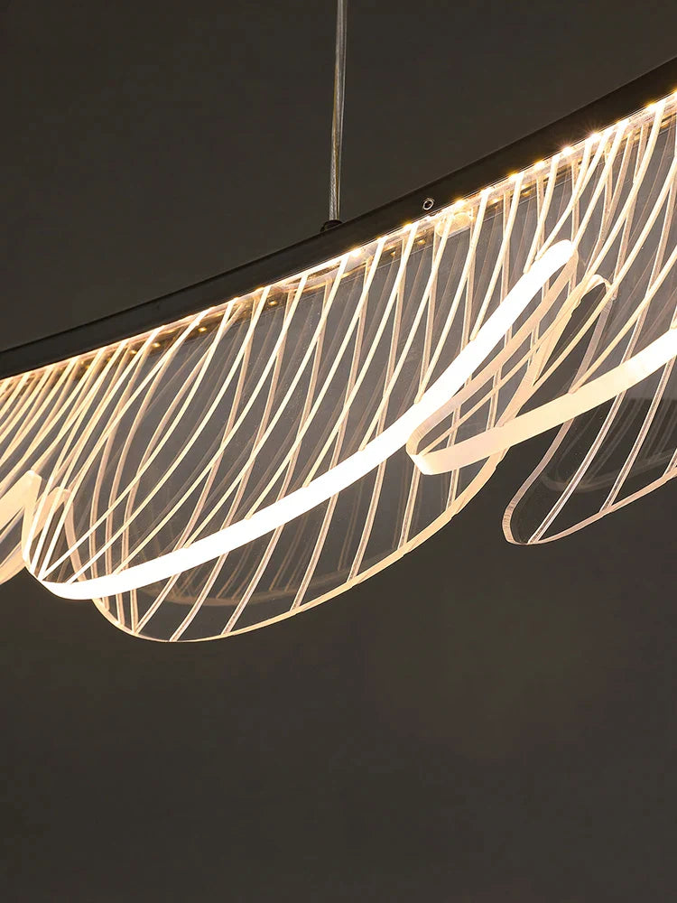 Lámpara de araña de cobre italiano DecorBites™: Diseño moderno y lujoso con guía de luz para restaurantes y bares.