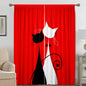 Decobites White Valentine's Day Love Confession Curtains for Kitchen & Living Room