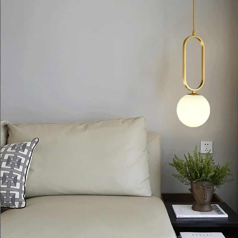 DecorBites™ Glass Ball Pendant Lights Dining Decor Chandeliers Kitchen Hanging Lamp Fixture