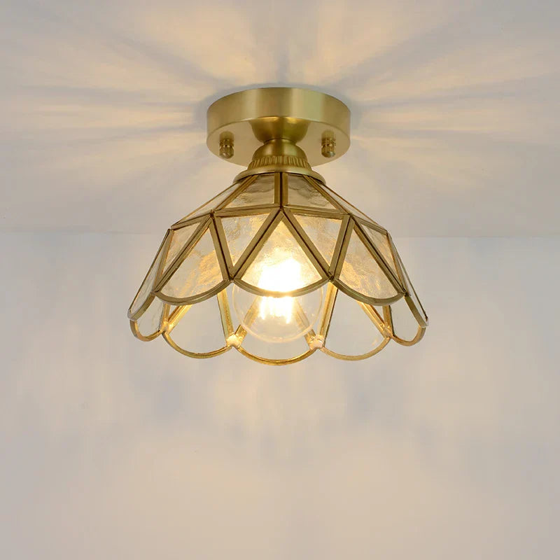 DecorBites™ Glass Copper LED Ceiling Light - Nordic Home Lighting Fixture