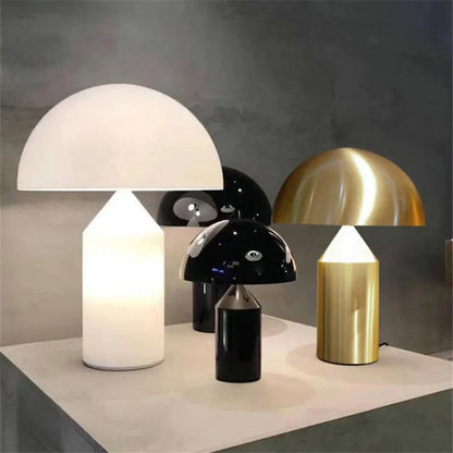 DecorBites™ Atollo Black White Gold Mushroom Lamp for Bedroom Study Living Room Decor