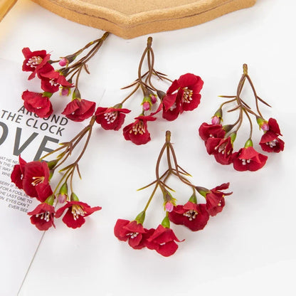 DecorBites™ Artificial Flowers: Christmas Decor, Home Wedding Bouquet, Scrapbooking Bouquets