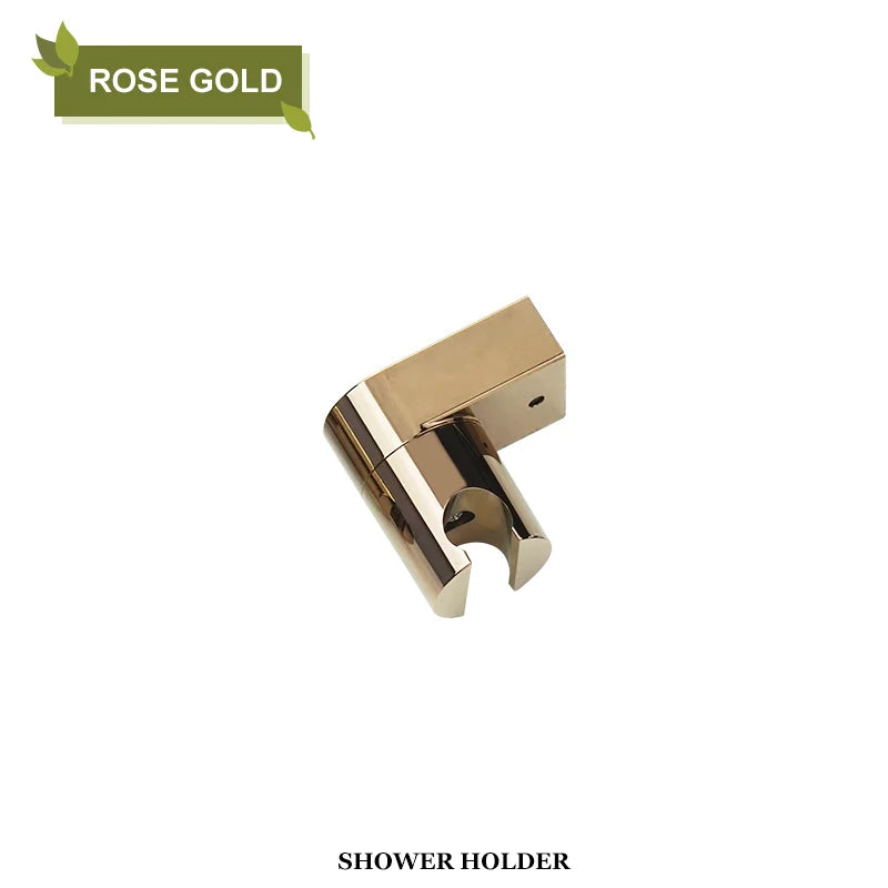 DecorBites™ Gold ABS Shower Head Holder Stand Rotatable Bracket Bathroom Accessories