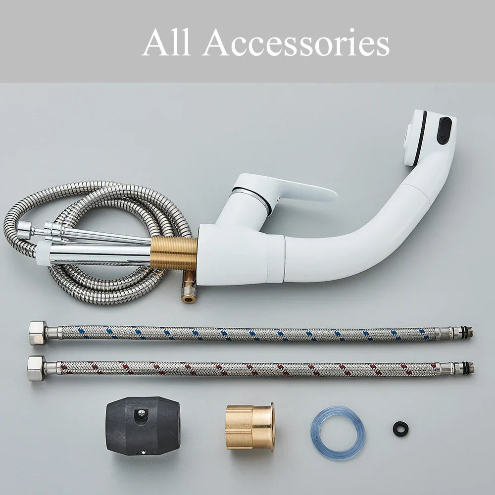 Grifo de lavabo DecorBites™ con elevación, acabado cromado y mezclador de agua giratorio de 360 ​​grados.