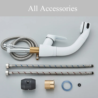 Grifo de lavabo DecorBites™ con elevación, acabado cromado y mezclador de agua giratorio de 360 ​​grados.