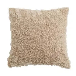 DecorBites™ IvoryCamel Polka Dot Lace Cushion Cover 45x45cm for Home Sofa Bed Decoration