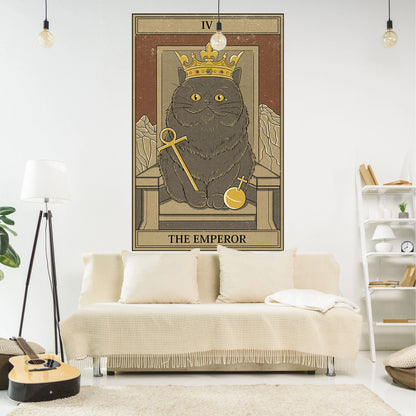 Decobites Magic Cat Tapestry Wall Hanging Moon Divination Witchcraft Decor.