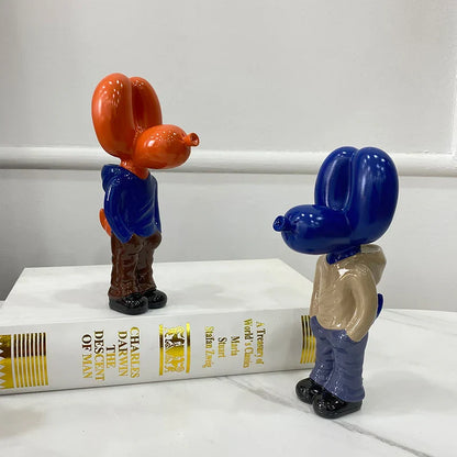 DecorBites™ 7" Resin Balloon Dog Statue Jeff Junior Figurine Home Decor Accessory