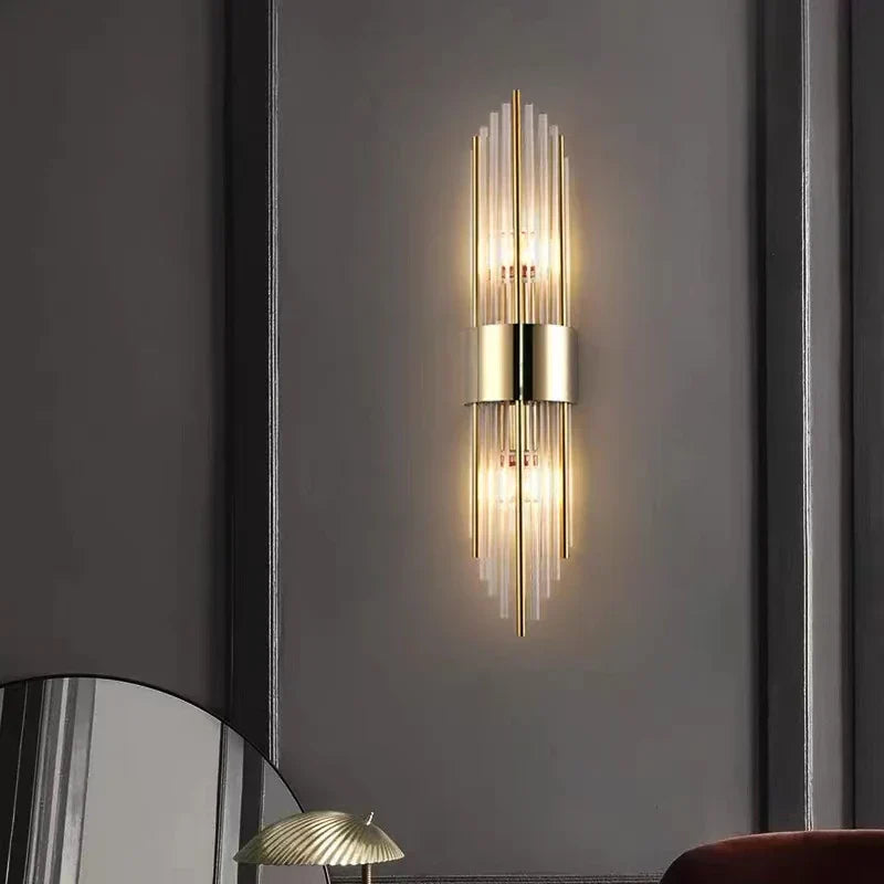 DecorBites™ Gold LED Wall Lamp Modern Light Luxury Sconce for Living Room & Bedroom