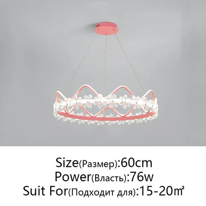 DecorBites™ Crystal Flower Ring Chandelier for Modern Living and Bedroom