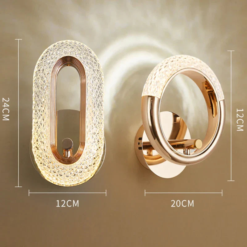 Lámpara de pared LED de cristal DecorBites™: Apliques nórdicos modernos para la decoración de la sala de estar o el dormitorio.
