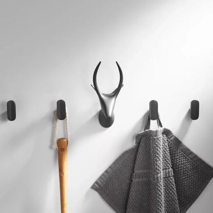 DecorBites™ Brass Gray Deer Hook: Creative Wall Hanging Coat Hook