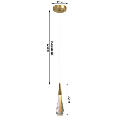 DecorBites™ Crystal Tear Drop Ceiling Chandelier LED Pendant Light Fixture