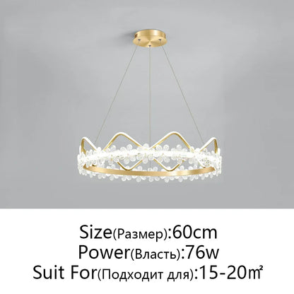 DecorBites™ Crystal Flower Ring Chandelier for Modern Living and Bedroom