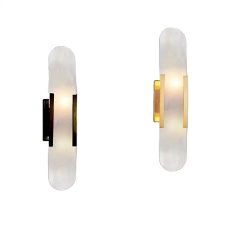 ثريا رخامية خطية من ديكوربايتس™: مصباح دائري عصري من المرمر