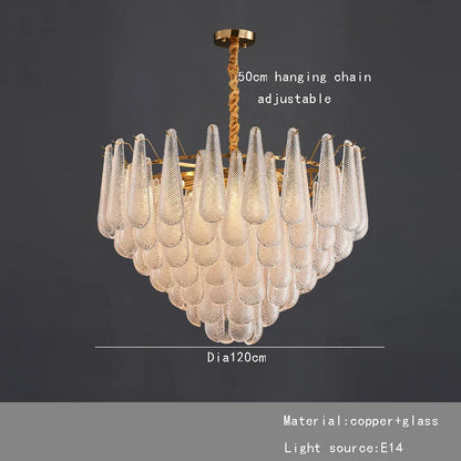 DecorBites™ Elegant Glass Chandelier Lighting for Home Dining Room Decor