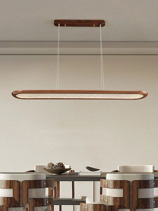 DecorBites™ Black Walnut Wooden Ceiling Chandelier LED Pendant Lamp for Modern Home Decor