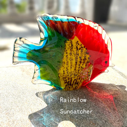 DecorBites™ Hand Blown Tropical Fish Glass Figurines Home Decor & Gift
