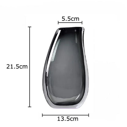 DecorBites™ Double Glass Vase Hydroponic Flower Pot: Desk Decor, Floral Arrangement Aesthetics