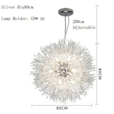 DecorBites™ Dandelion Chandelier LED Pendant Lamp for Dining Room Bedroom Shops