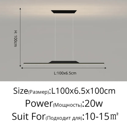 DecorBites™ LED Ceiling Pendant Lamp: Minimalist Chandelier, Height Adjustable, Home Decor Solution