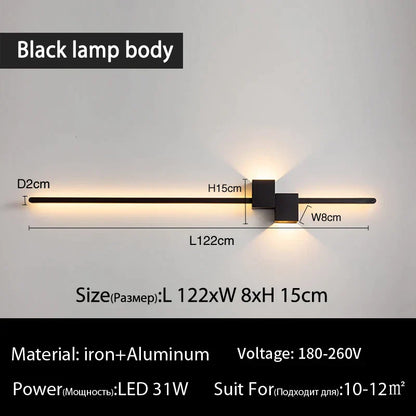 DecorBites™ LED Interior Wall Lamp Black White Room Decor Modern Minimalist Lighting