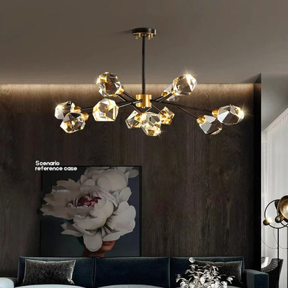 DecorBites™ Crystal Chandelier: Luxury Living Room Dining Ceiling Light