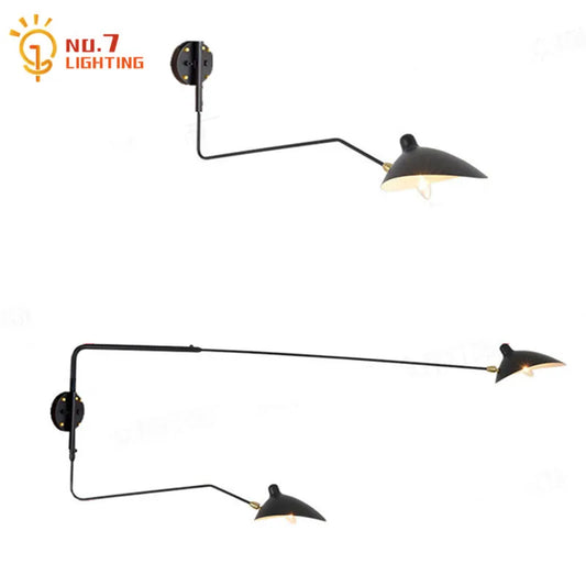 DecorBites™ Dawn Spider Serge Mouille LED Wall Lamp with Adjustable Swing Arm